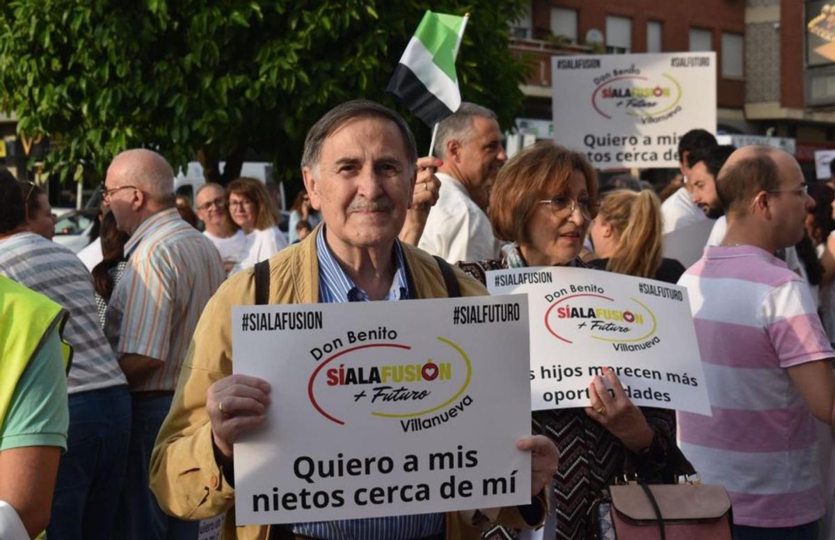 Protesta a favor de la fusión celebrada el pasado año 2023. 