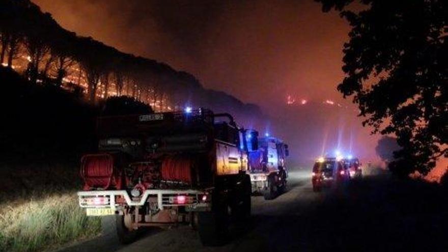 El foc ha estat empès pel vent des del primer moment.