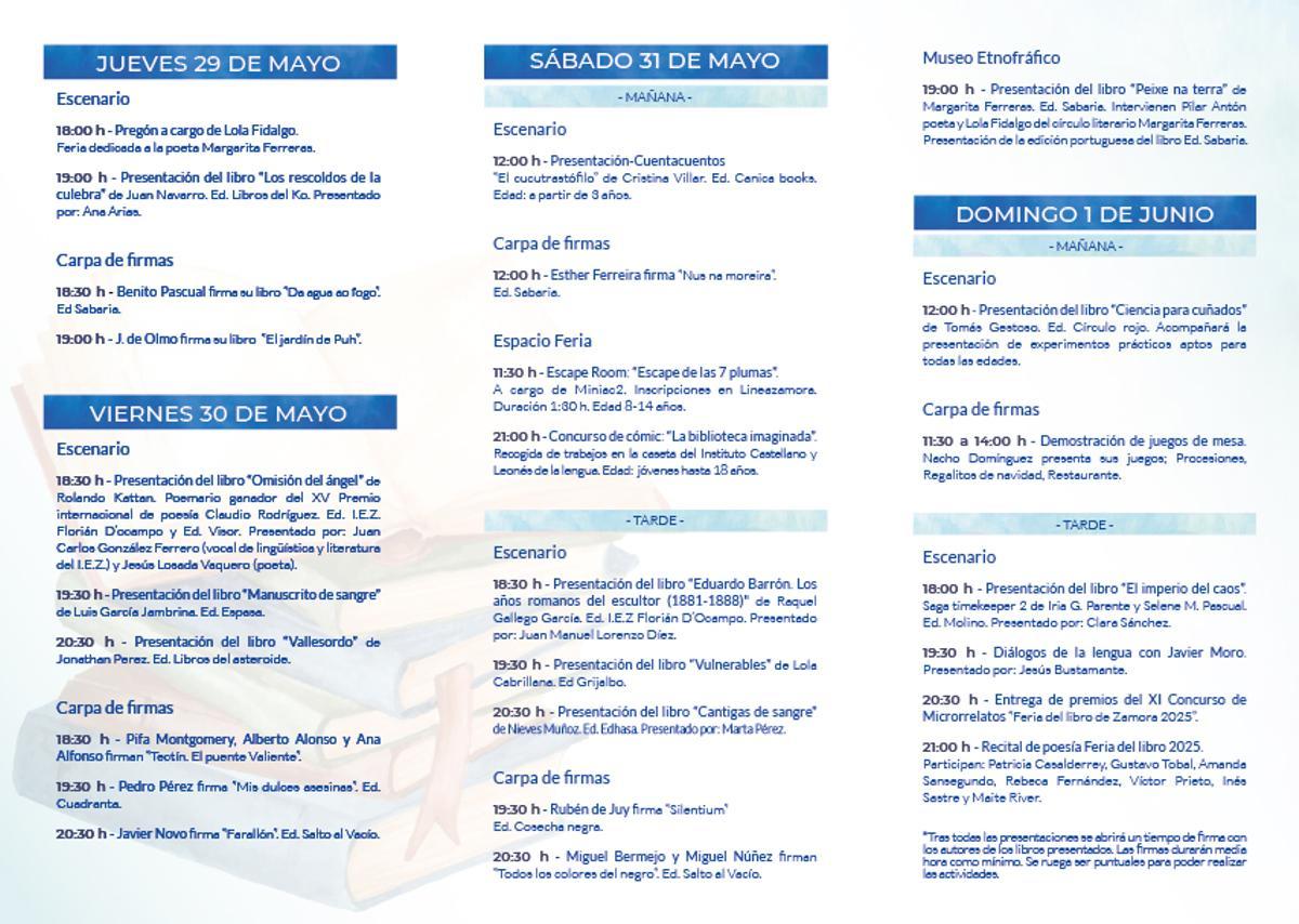Programa de la Feria del Libro
