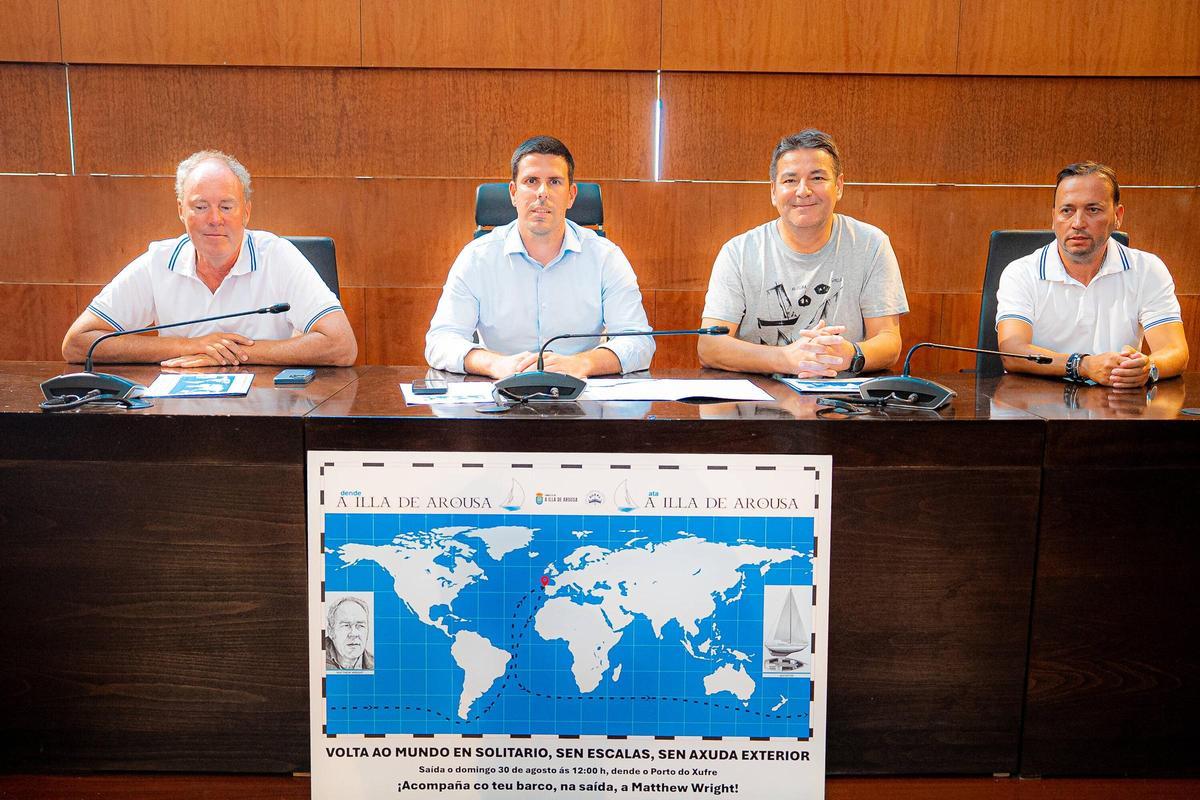 Presentación del reto de Wright en el Concello de A Illa.