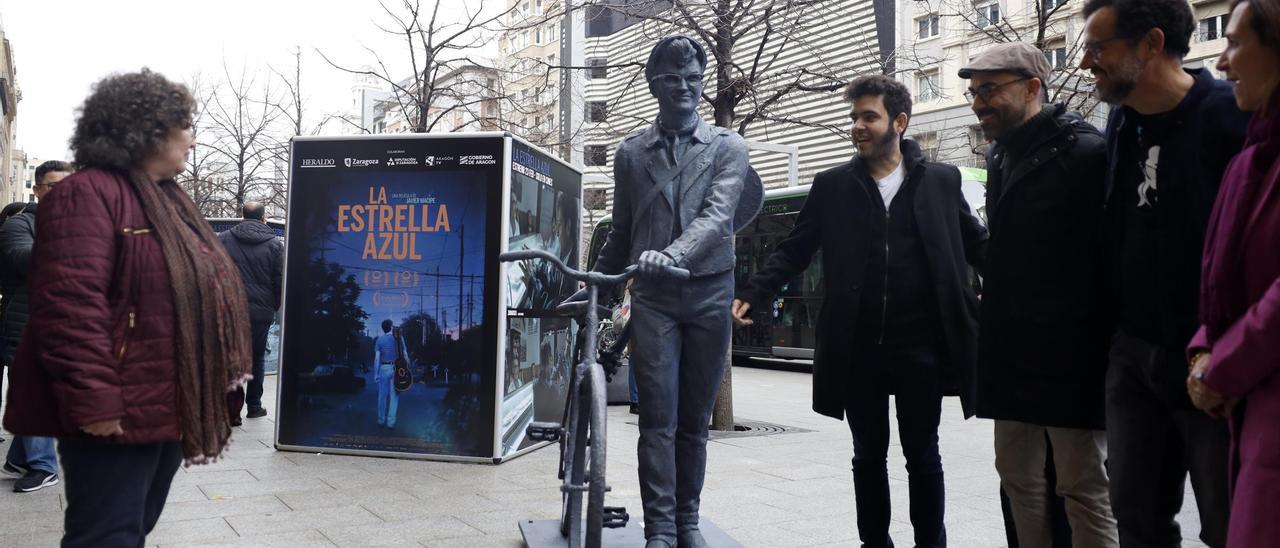La escultura de Mauricio Aznar situada en el paseo Independencia de Zaragoza.