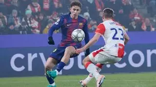 El 1x1 del Barça ante el Slavia de Praga al descanso