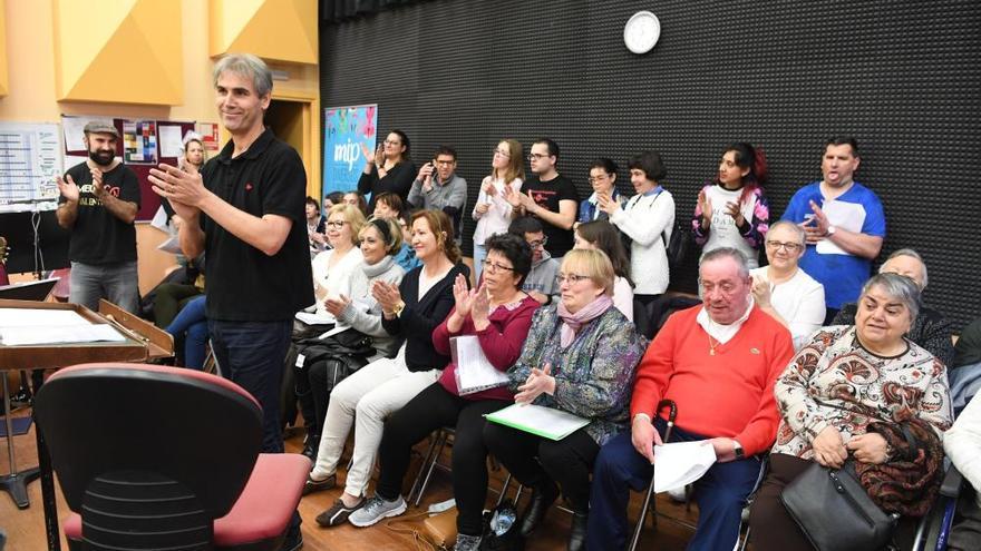 Ensayo de la banda municipal y personas con diversidad funcional