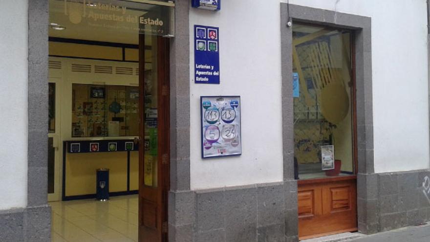 Administración de Lotería ubicada en el Real de la Plaza, en Teror.