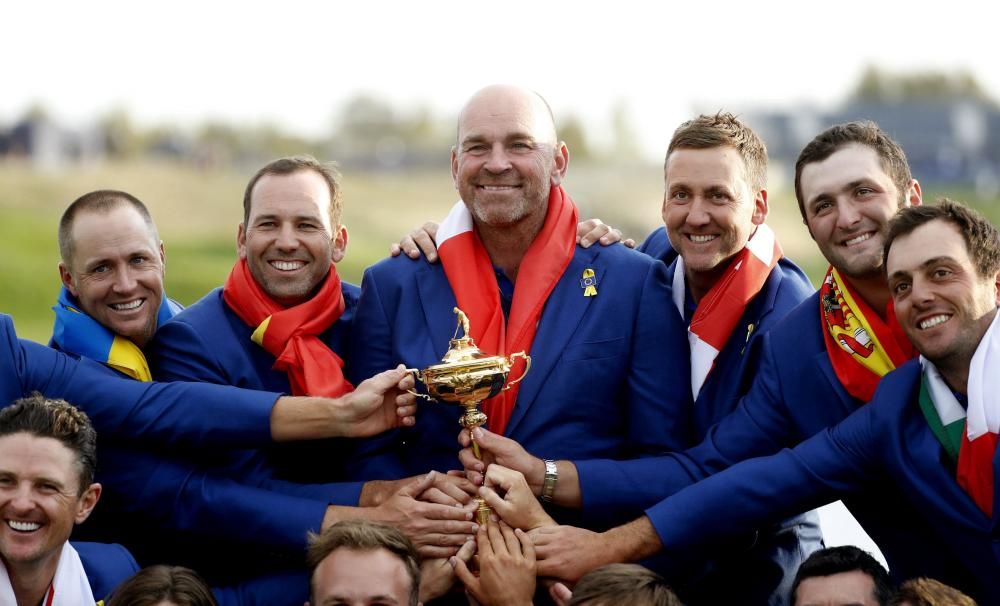 El equipo europeo celebra su victoria en la Ryder Cup