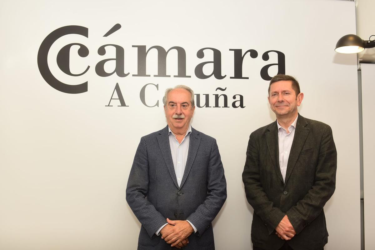 Antonio Couceiro y Manuel Galdo, presidente y director general de la Cámara de A Coruña.