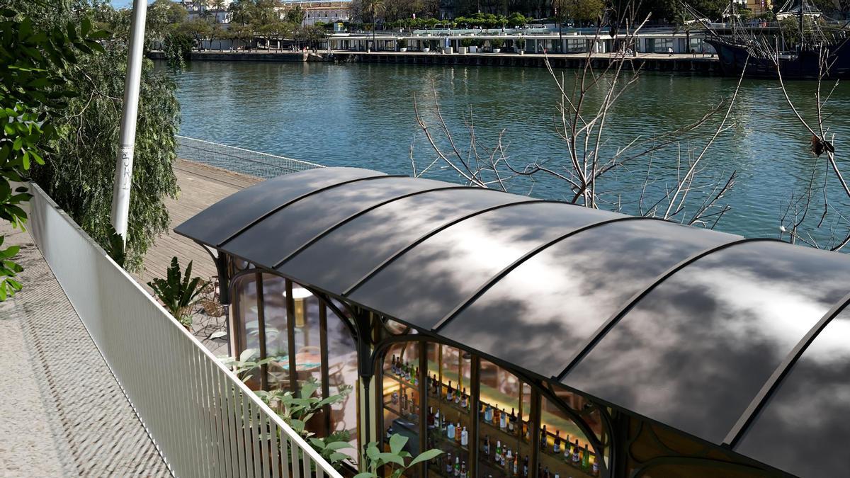 Así será el quiosco-bar de Grupo Premier en el Muelle Camaronero