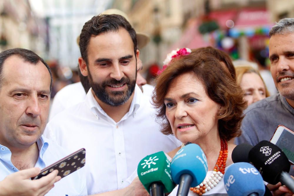 Visita de Carmen Calvo a la Feria del Centro