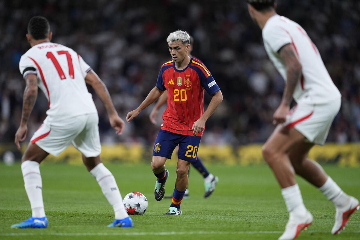 Pedri, en el partido en Wembley frente a Inglaterra