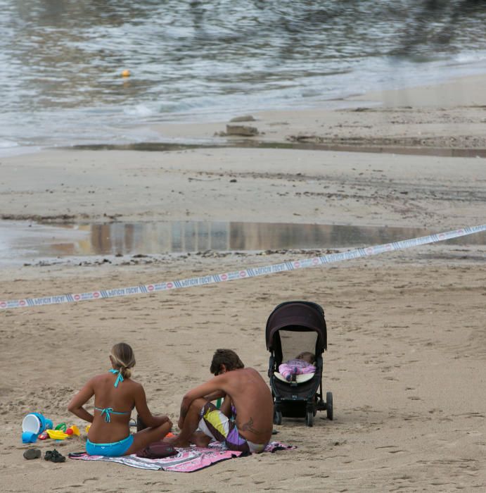 Daños en la playa de la Albufereta