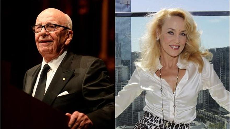 Rupert Murdoch y Jerry Hall.