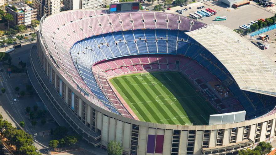 Vista aérea del Camp Nou.