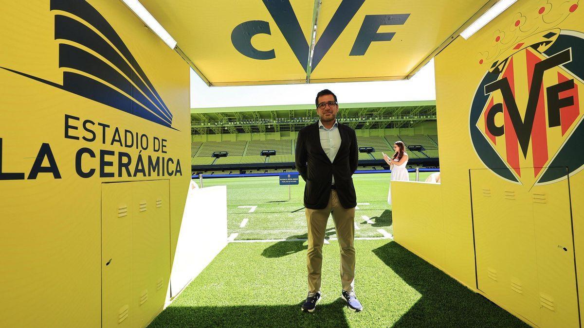 Fernando Roig Negueroles, consejero delegado del Villarreal CF, en el Estadio de la Cerámica.