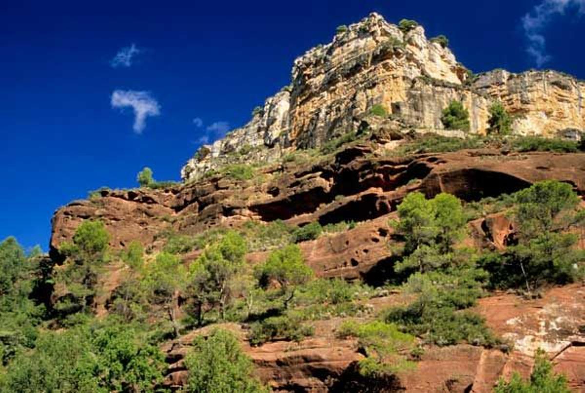 Formaciones rocosas en la Sierra de Montsant, en la comarca del Priorat.