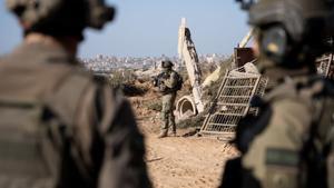 Militares israelíes en la Franja de Gaza