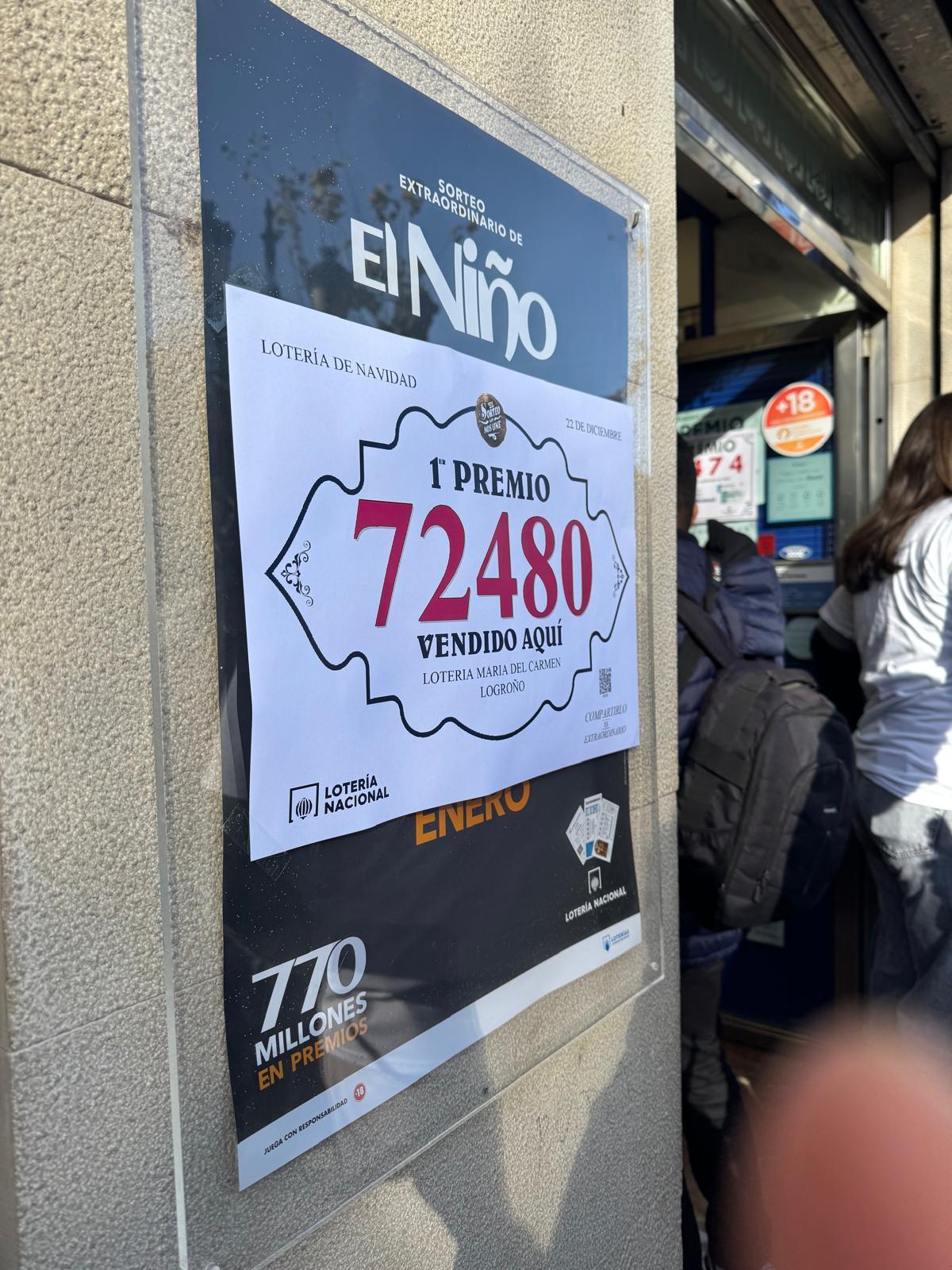 El número, en la puerta del establecimiento.