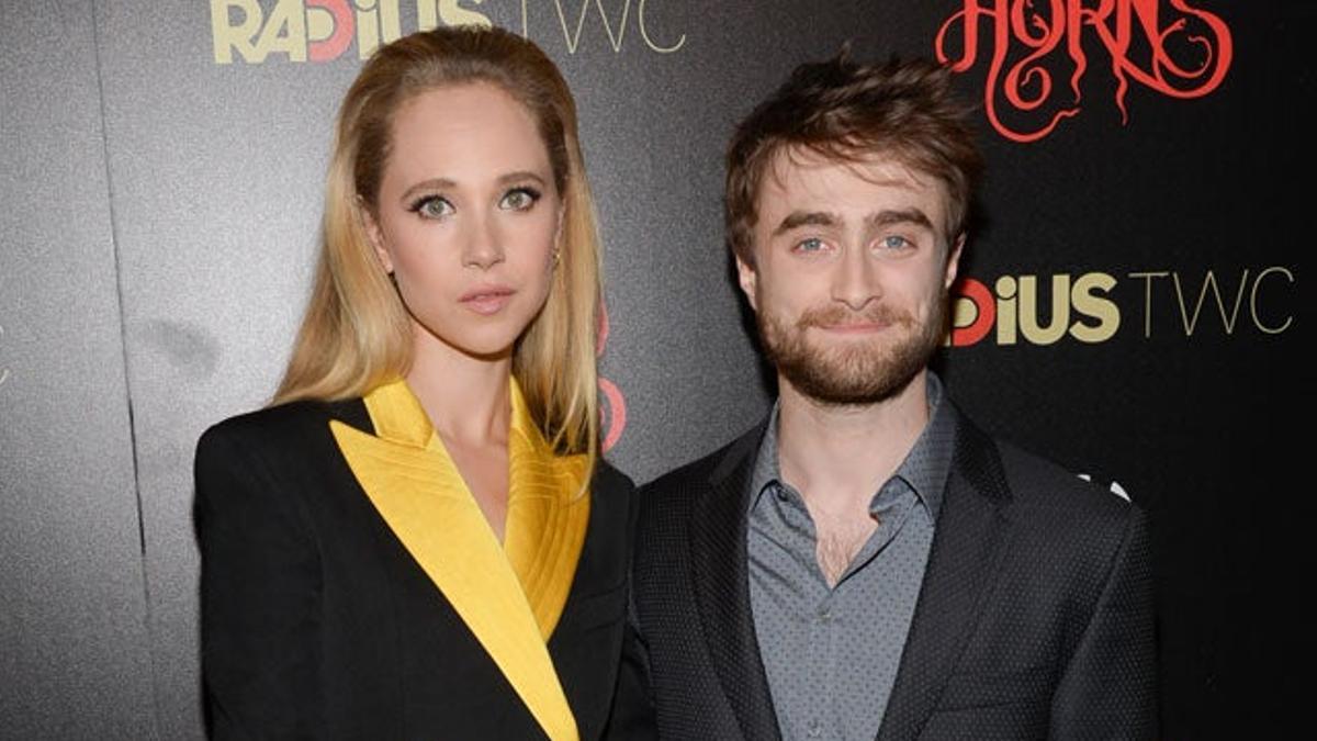 Juno Temple y Daniel Radcliffe, en el estreno de 'Horns' en Nueva York