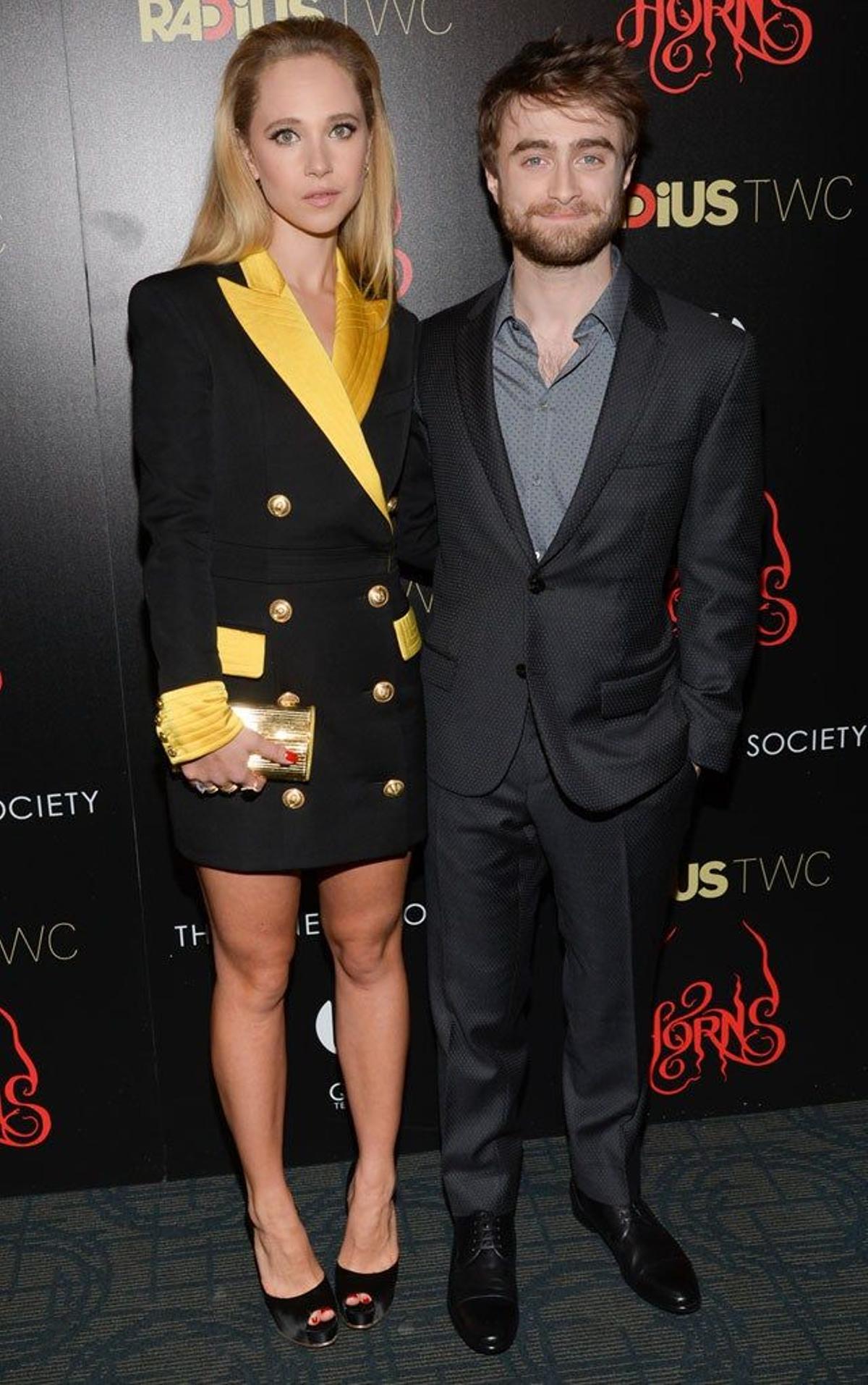 Juno Temple y Daniel Radcliffe, en el estreno de 'Horns' en Nueva York