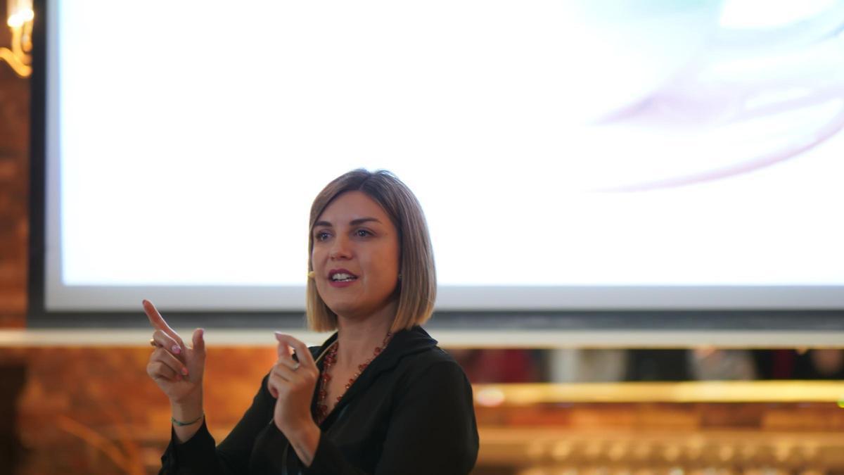Nayara Malnero, durante una de sus conferencias.