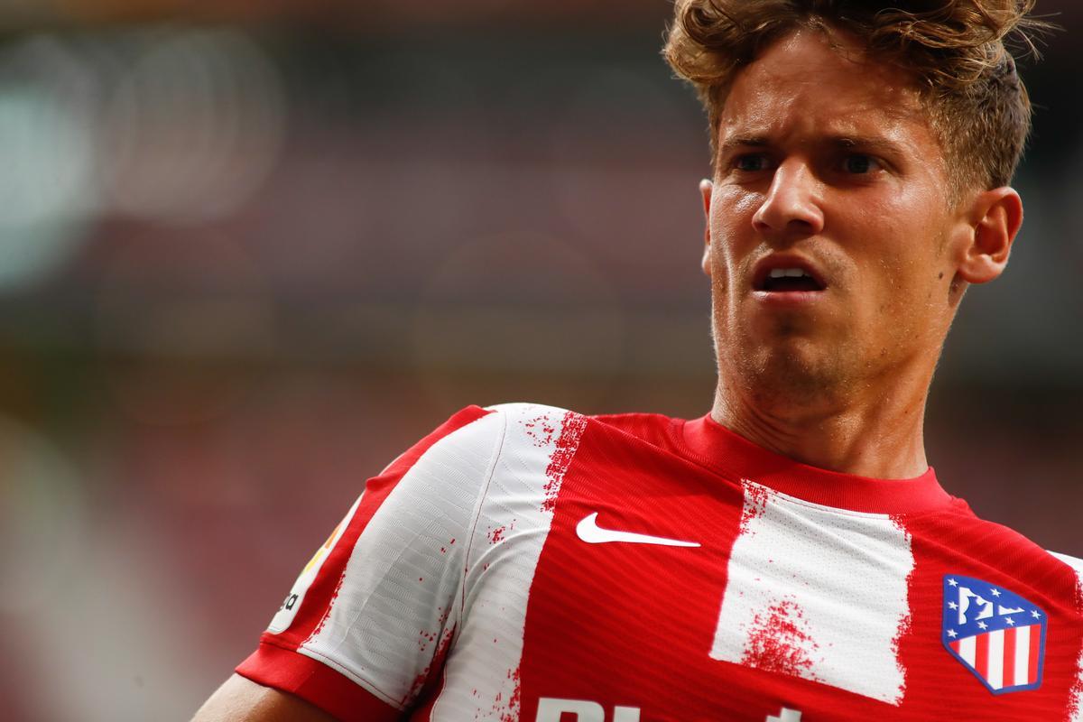 Marcos Llorente durante un partido con el Atlético de Madrid.