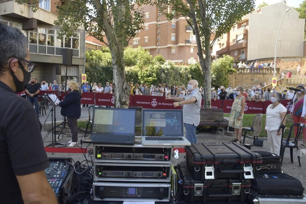 L'acte de la Diada 2020 a Manresa, en fotos