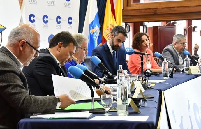 07/05/2019 LAS PALMAS DE GRAN CANARIA. .Los candidatos de los principales partidos al Cabildo de Gran Canaria contrastan sus propuestas en un debate organizado or la cadena COPE, en el Real Club Náutico de Gran Canaria. Nueva Canarias, Antonio Morales. JxGC Coalición Canaria, José Miguel Bravo de Laguna. PP AV, Marco Aurelio Pérez. Sí Podemos, Sara Ramírez. PSOE, Luis Ibarra.  Fotógrafa: YAIZA SOCORRO.  | 07/05/2019 | Fotógrafo: Yaiza Socorro