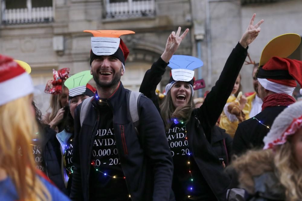 Miles de participantes celebraron el fin de año por el centro de Vigo