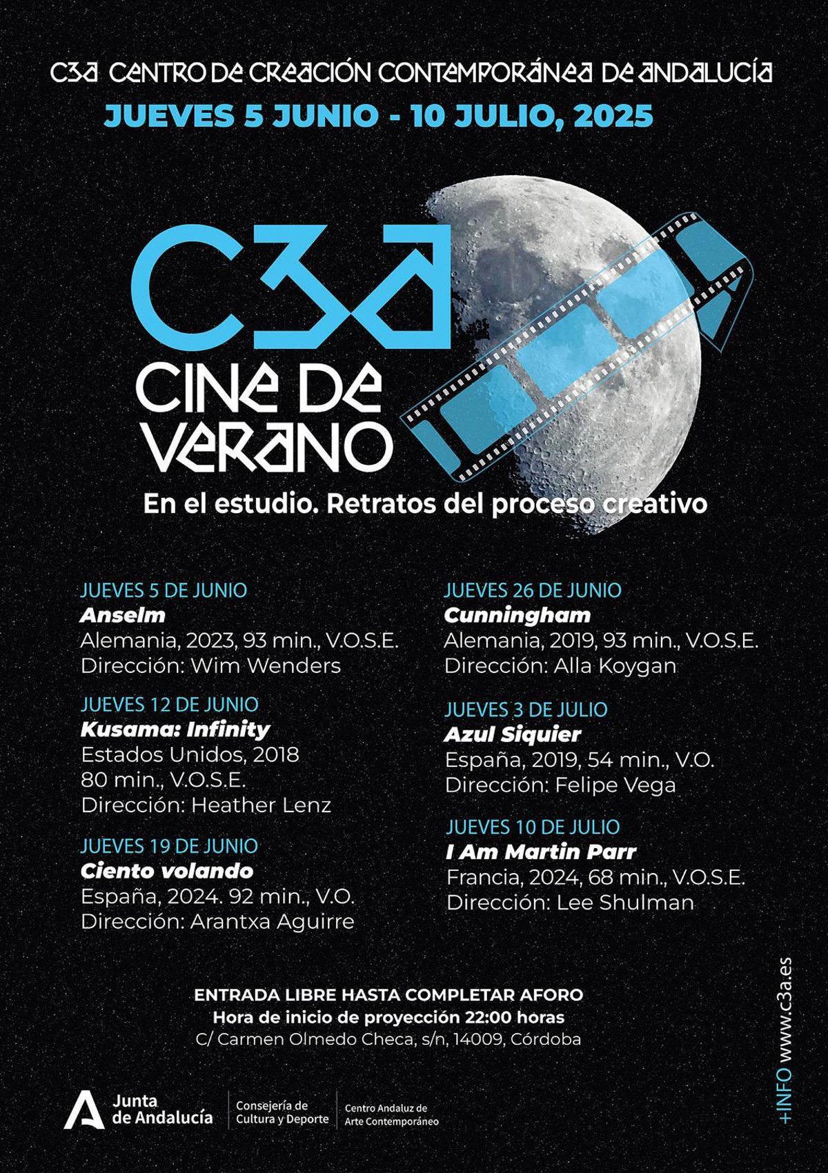 Cartel del cine de verano del C3A.