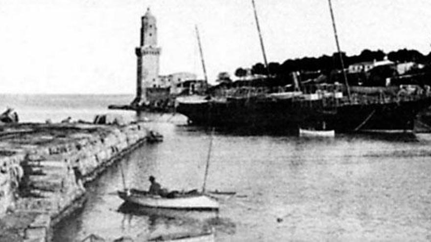 El archiduque Luis Salvador navegó por Balears a bordo del ´Nixe´, aquí en Porto Pi .