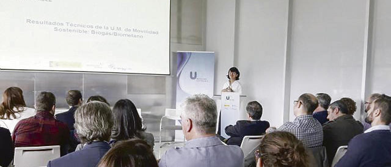 Ángela Rodríguez en una reciente presentación de Energylab. // FDV