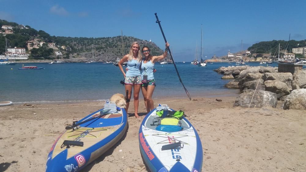 Dos mujeres dan la vuelta a Mallorca en 'paddle surf' con fines solidarios