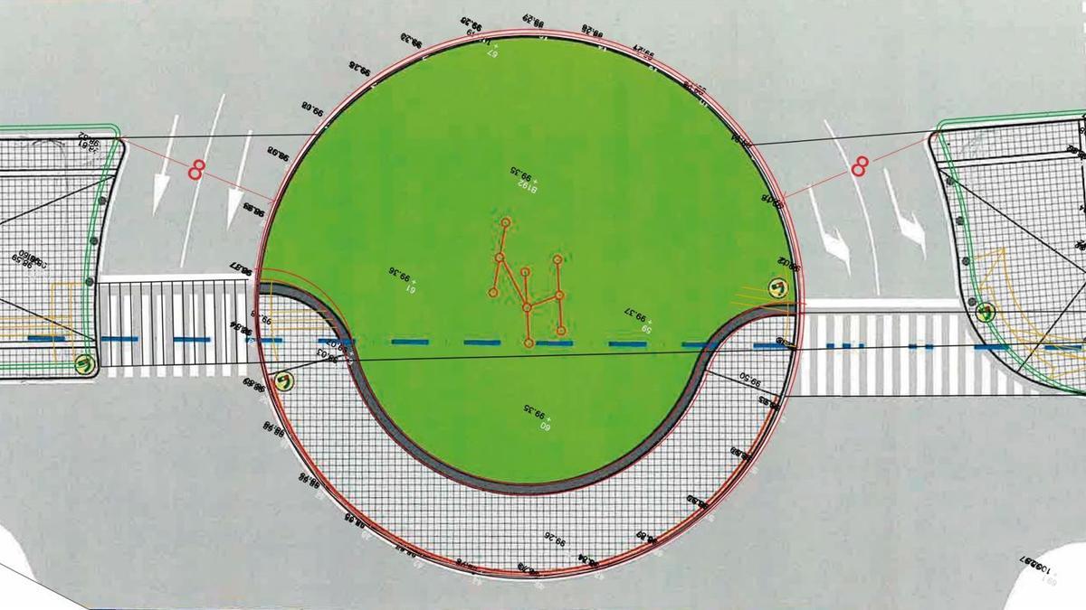 El gráfico muestra la zona peatonal que se habilitará en la plazoleta de República Dominicana, transitable por Asuncionistas y Reyes Católicos.