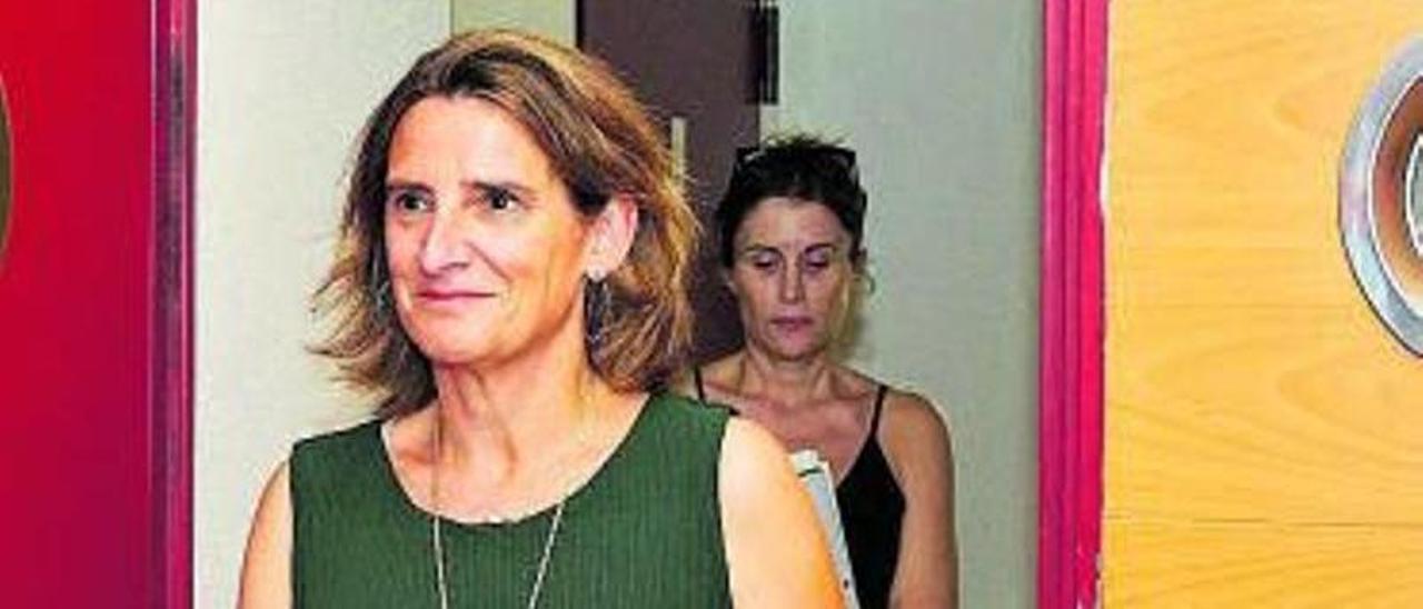 Teresa Ribera, ayer a su llegada a la rueda de prensa. | | JESÚS HELLÍN / EP