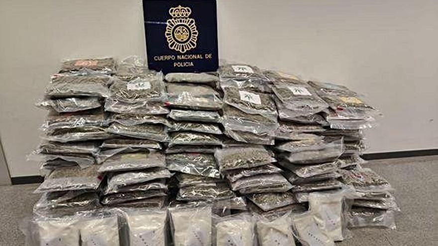 La droga confiscada, la qual s&#039;enviava principalment a països europeus.