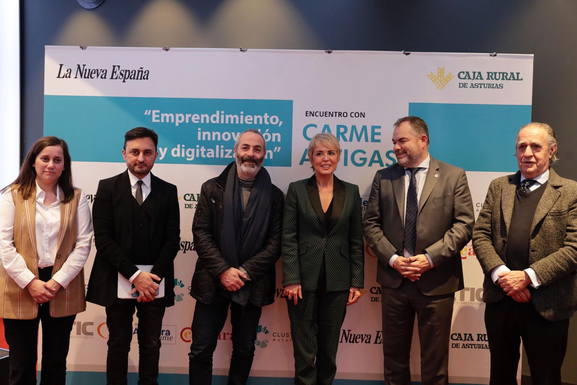 la secretaria de Estado de Digitalización e Inteligencia Artificial del Ministerio de Asuntos Económicos, Carme Artigas, participa el encuentro "Emprendimiento, innovación y digitalización", celebrado en el Club Prensa Asturiana de LA NUEVA ESPAÑA