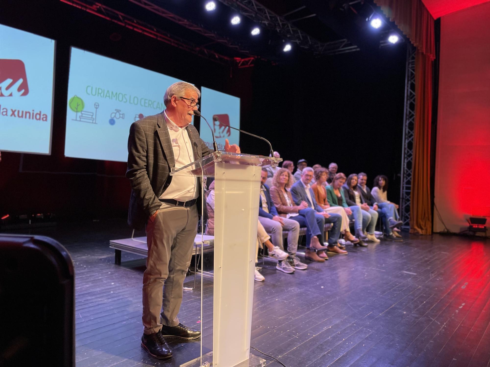 Presentación de la candidatura de Aníbal Vázquez, en el Auditorio Teodoro Cuesta de Mieres.