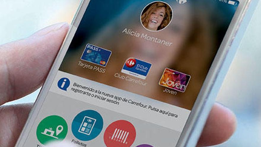 La app de Carrefour para dispositivos móviles.