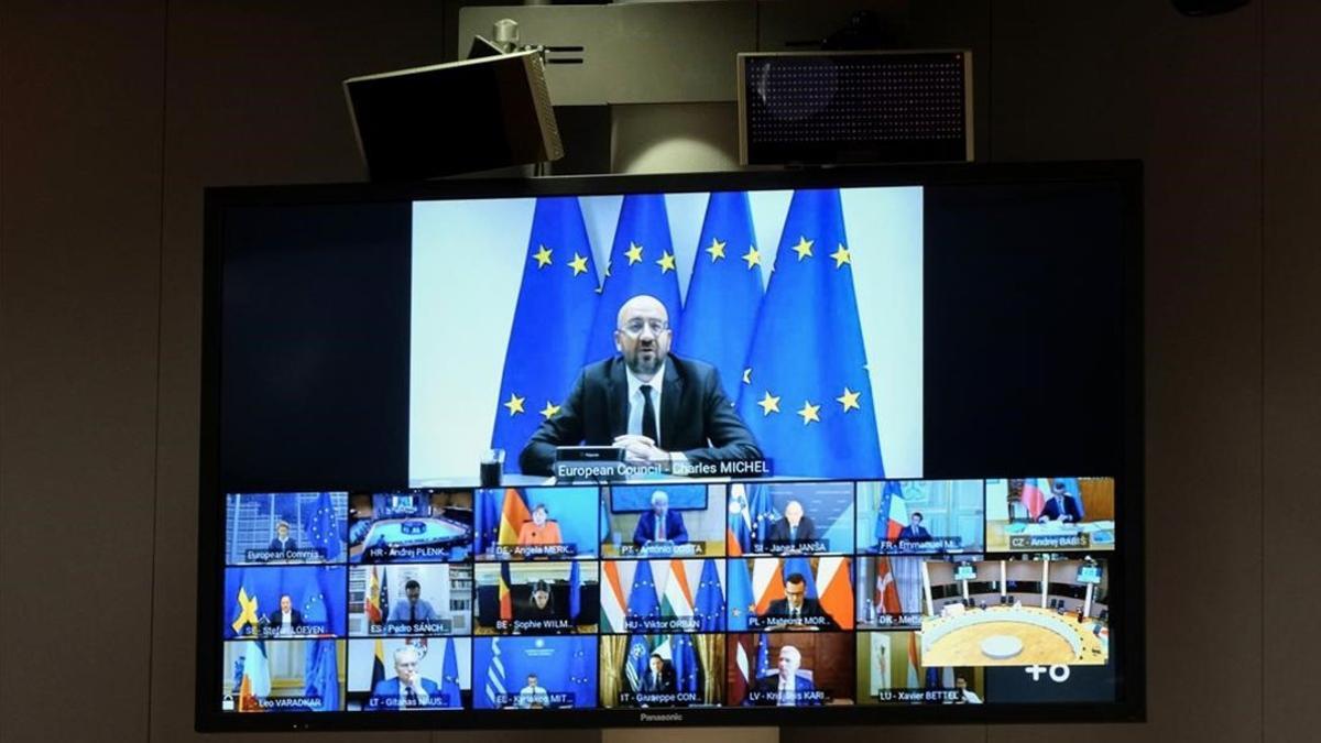 Imagen de la cumbre europea telemática