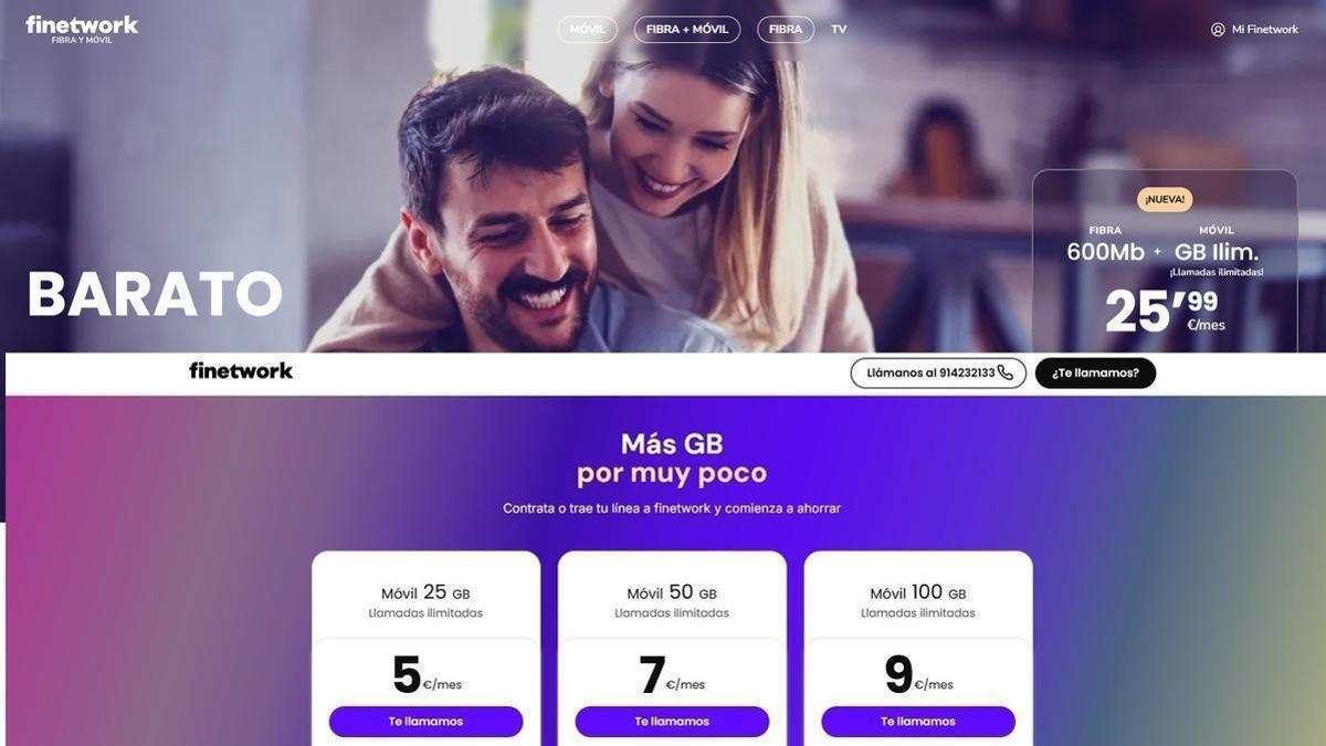 Las portadas de las webs de las dos Finetwork.
