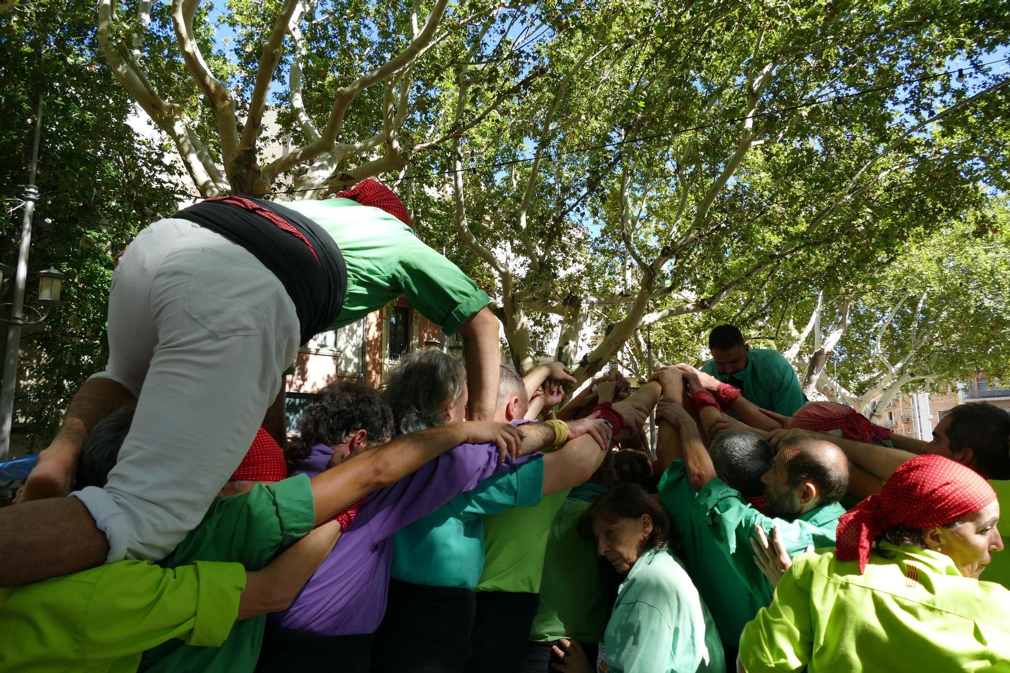 Els Merlots celebren la diada castellera d'aniversari a la Rambla de Figueres