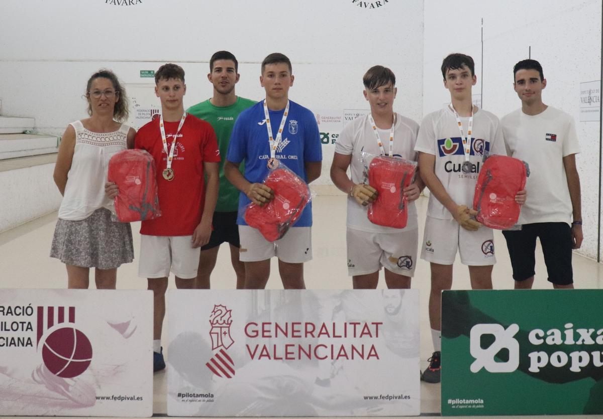 Podi Cadet  dels XLI Jocs Esportius de la Comunitat Valenciana de raspall individual, masculí.
