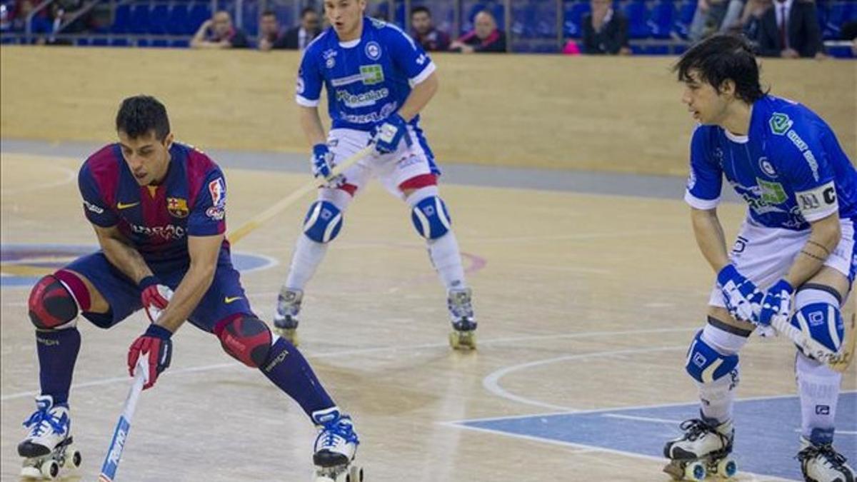 Lucas Ordóñez, a la derecha, en su última visita al Palau Blaugrana