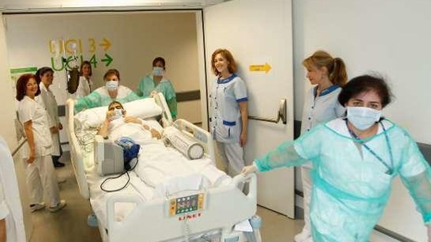 Personal de la UCI del Hospital Central de Asturias (HUCA).