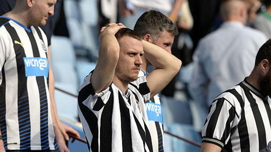 Aficionados del Newcastle, el pasado sábado.