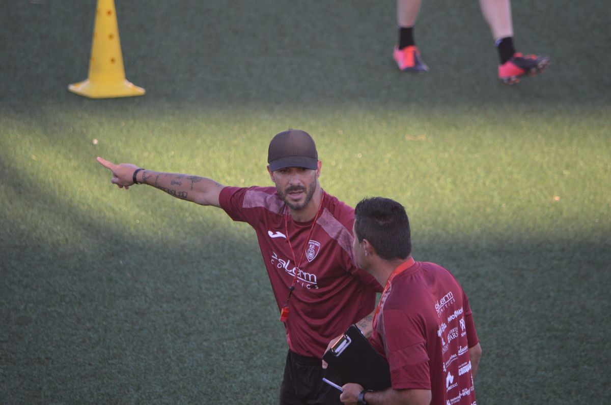 Álvaro Cejudo, durante el entrenamiento.