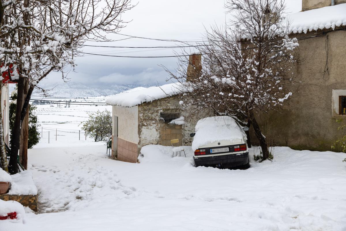 Una de las localidades del Noroeste, cubierta por la nieve.