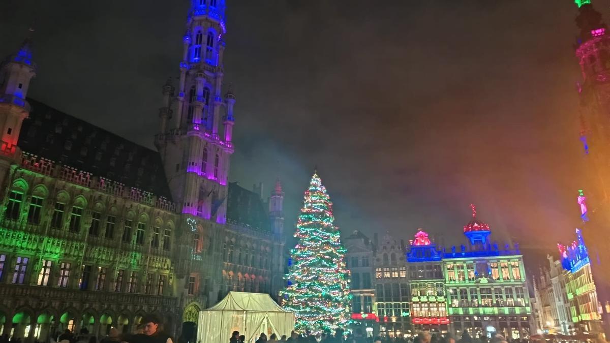 Grand Place de Bruselas en Navidad