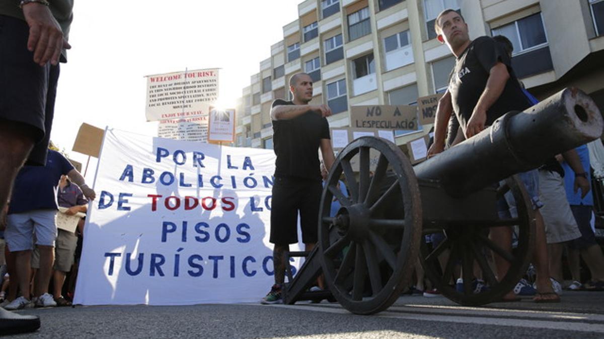 Protesta de la Barceloneta del sábado