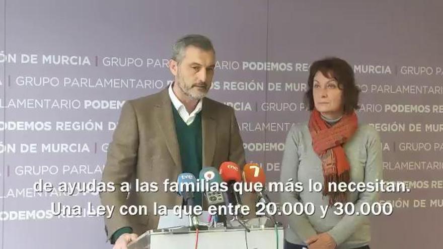 Podemos plantea 810 euros a 25.000 murcianos como Renta Básica Garantizada