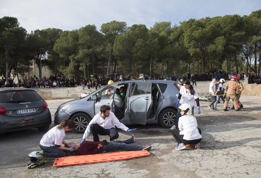 Simulacro de la Escuela de Enfermería de Castelló